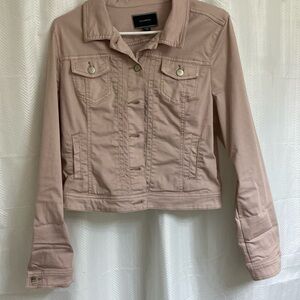 Le Chateau Pink Denim Jacket Size M